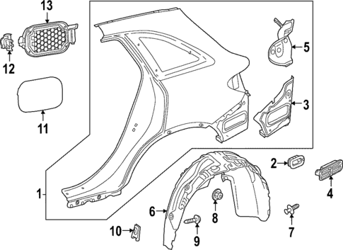 Quarter Panel & Components for 2020 Mercedes-Benz GLC63 AMG #1