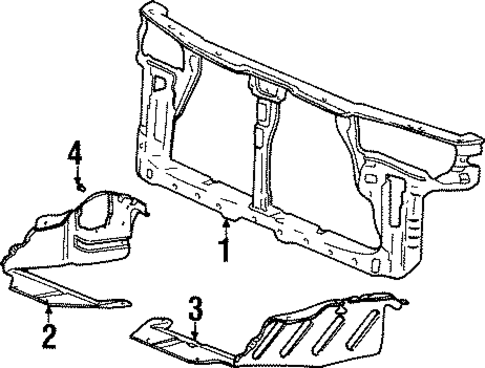 Radiator Support for 1998 Hyundai Sonata #0