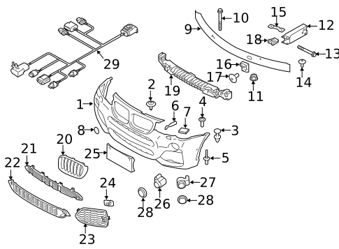 Bumper & Components - Front for 2016 BMW X3 #1