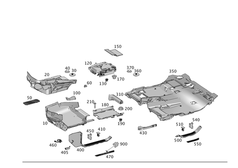 Front Wall Pillar Trim, Lining on Floor and Footrest for 2015 Mercedes-Benz ML250 #0