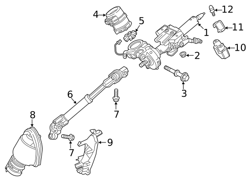 Steering Column Assembly for 2019 Lexus UX250h #0