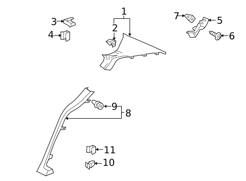 Interior Trim - Quarter Panels for 2010 Volkswagen CC #0