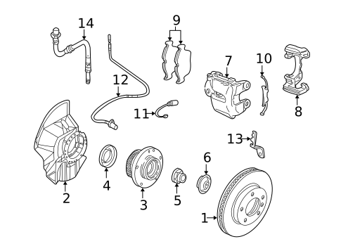 Front Brakes for 2001 BMW 325xi #1
