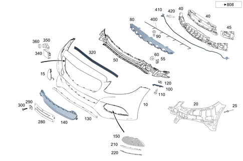 Front Bumper for 2016 Mercedes-Benz C63 AMG S #0