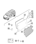 68261909AA - Glass: Rear Door Glass for Mopar Image