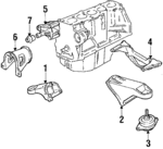 443199382 - Engine: Mount for Audi: 100, 100 Quattro, 200, 200 Quattro, 5000, 5000 Quattro, 80 Quattro, 90, 90 Quattro, Coupe, Coupe Quattro Image