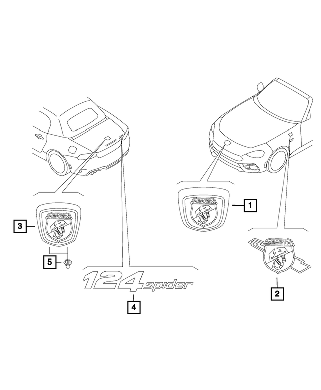 68349018AA - Exterior Ornamentation: Nameplate, Right for Mopar Image