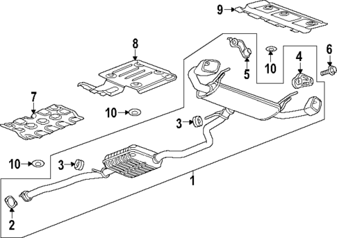 Exhaust Components for 2018 GMC Terrain #1
