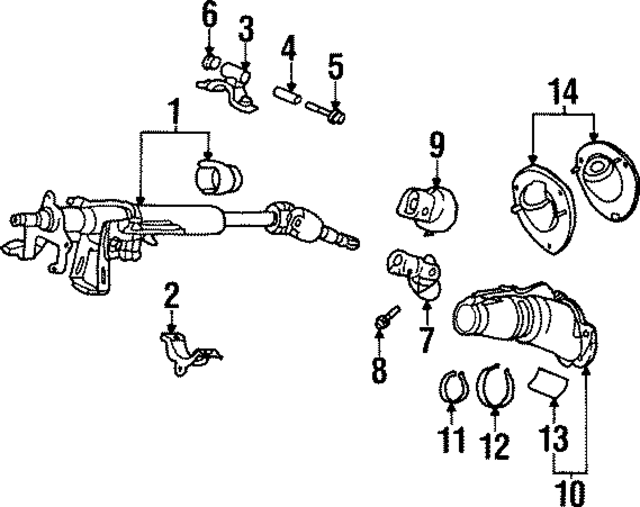 53200S30A03 - Steering: Column Assembly for Honda Image