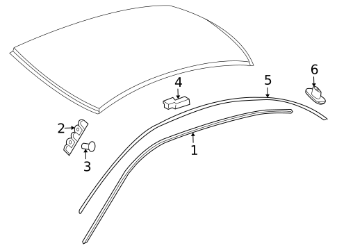 Exterior Trim - Roof for 2006 Mercedes-Benz CLS55 AMG #0
