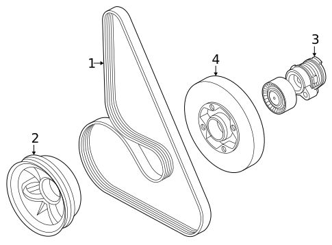 Accessory Drive Belt System Components for 2021 BMW X6 #0