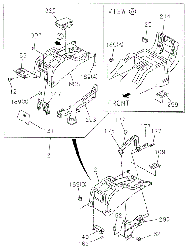 Console (RR.) for 1998 Acura SLX #0