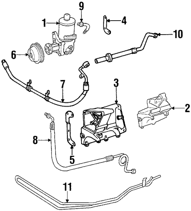 2104660901 - Steering: Power Steering Pump for Mercedes-Benz Image