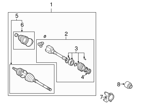Drive Axles for 2008 Scion xB | Longo Toyota Parts