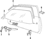 E3ZZ6121410B - Body: Glass for Ford: Mustang | Mercury: Capri Image