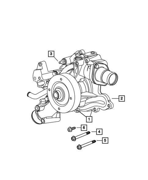 Water Pump and Related Parts for 2008 Dodge Ram 3500 #1