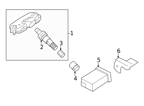 Tire Pressure Monitor Components for 2014 Kia Rio #0