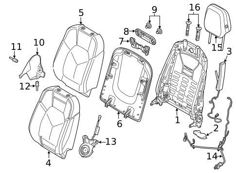 Front Seat Components for 2015 Porsche Cayenne #1