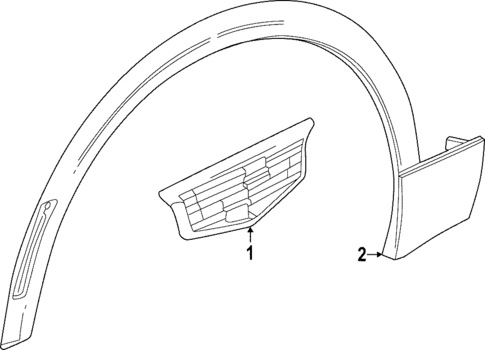 Exterior Trim - Fender for 2023 Cadillac LYRIQ #0