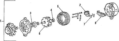 Alternator for 1987 Mitsubishi Tredia #0