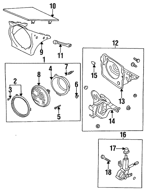Headlamp Components for 1996 Mazda Miata | OEM Parts Online