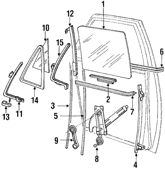 D5UZ1121410B - Body: Glass for Ford: E-150 Econoline, E-150 Econoline Club Wagon, E-250 Econoline, E-250 Econoline Club Wagon, E-350 Econoline, E-350 Econoline Club Wagon Image