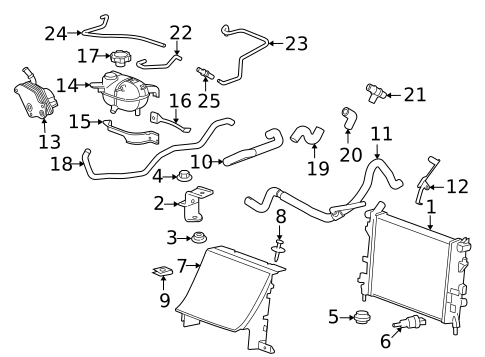 Radiator & Components for 2008 Saturn Sky #0