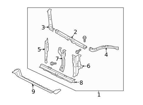Radiator Support for 2014 Subaru Forester #0