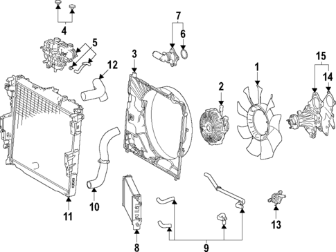 Radiator & Components for 2024 Lexus GX550 #2