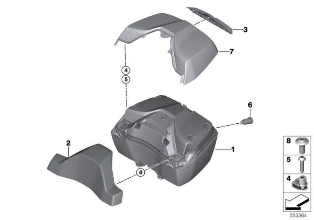 46545B3A4F2 - Frame and Mounting Parts: Top Case -  for BMW-Motorrad Image