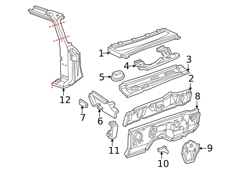 Cowl for 1999 Ford Ranger #1