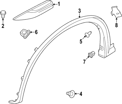 Exterior Trim - Fender for 2022 INFINITI QX55 #0