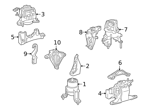 Engine & Trans Mounting for 2023 Lexus ES300h #0