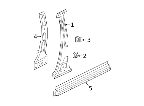 Center Pillar & Rocker for 2025 INFINITI QX50 #0