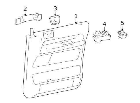 Interior Trim - Rear Door for 2006 Mercury Monterey #0