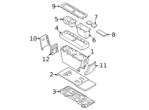 Rear Console for 2025 Nissan Pathfinder #0