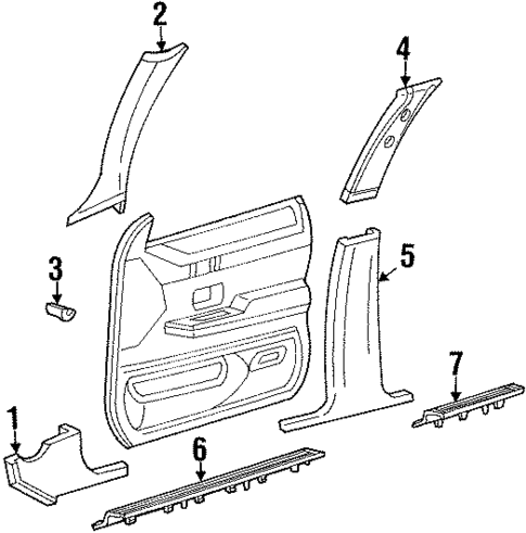 Interior Trim - Pillars for 2002 Mercury Grand Marquis #0