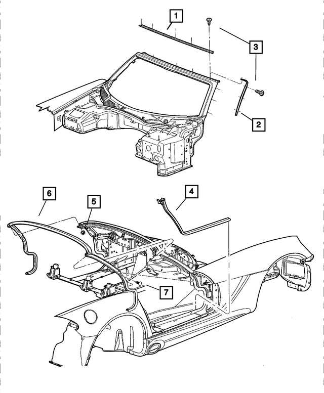 5030097AF - Doors and Related Parts: Front Door Opening Weatherstrip, Left for Mopar Image