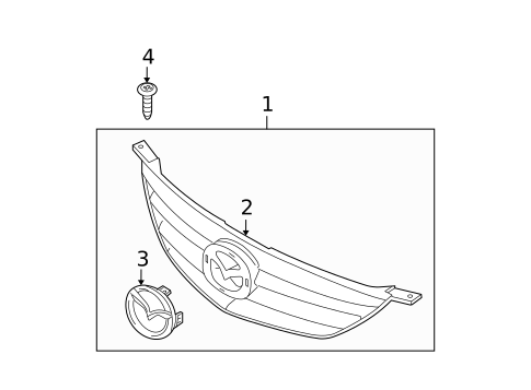 Grille & Components for 2004 Mazda 6 #0