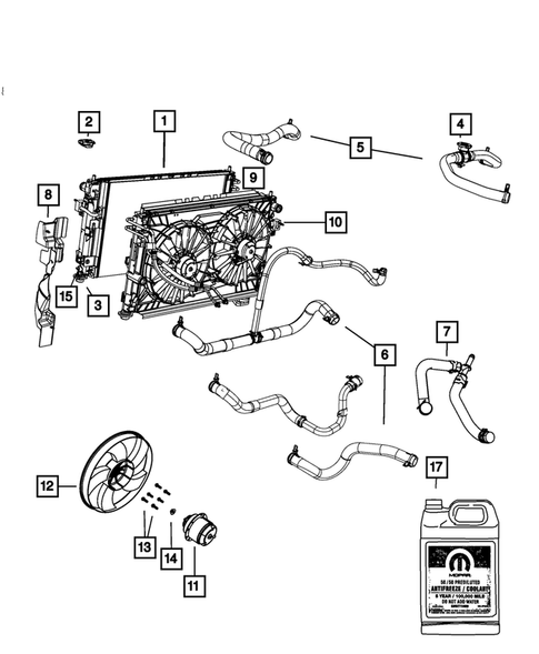 Radiator and Related Parts; Charge Air Cooler for 2009 Chrysler Sebring #0