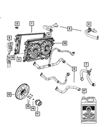 68051211AC - Cooling: Coolant Antifreeze for Chrysler: 200, Aspen, PT Cruiser, Sebring, Town &amp; Country | Dodge: Avenger, Durango, Grand Caravan, Journey, Nitro, Ram 1500, Ram 2500, Ram 3500 | Jeep: Liberty, Wrangler | Ram: 1500, 2500, 3500, C/V, Dakota Image