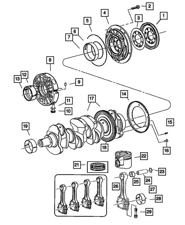 68020536AB - : Connecting Rod Bearing for Mopar Image