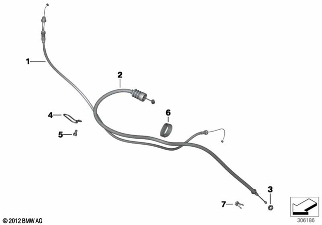 32738529854 - : Throttle Cable for BMW-Motorrad Image