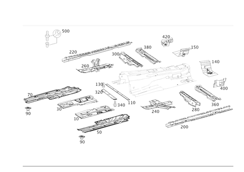 Front Floor for 2008 Mercedes-Benz C300 #0