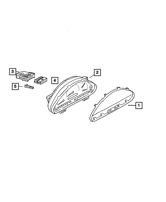 5166725AA - Instrument Panel and Radios and Consoles: Instrument Panel Cluster for Mopar Image