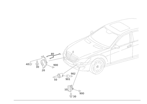 Horn and Outboard Temperature Indicator for 2012 Mercedes-Benz S400 #0
