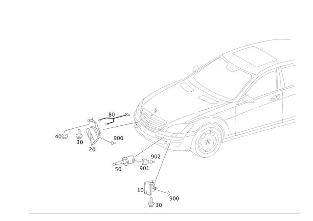 75427220 - Electrical Equipment and Instruments: Horn for Mercedes-Benz Image image