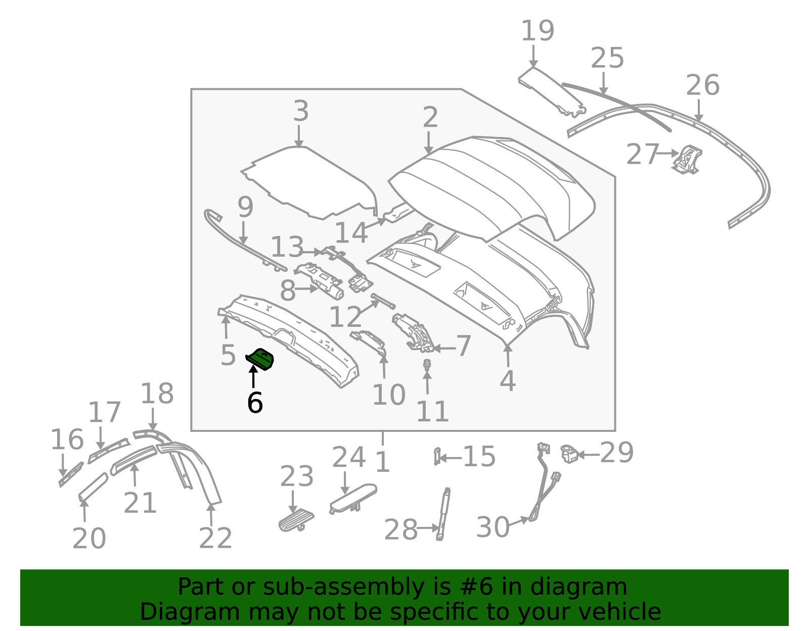 54347016892 - 2003-2008 BMW Z4 Center Cover (54-34-7-016-892