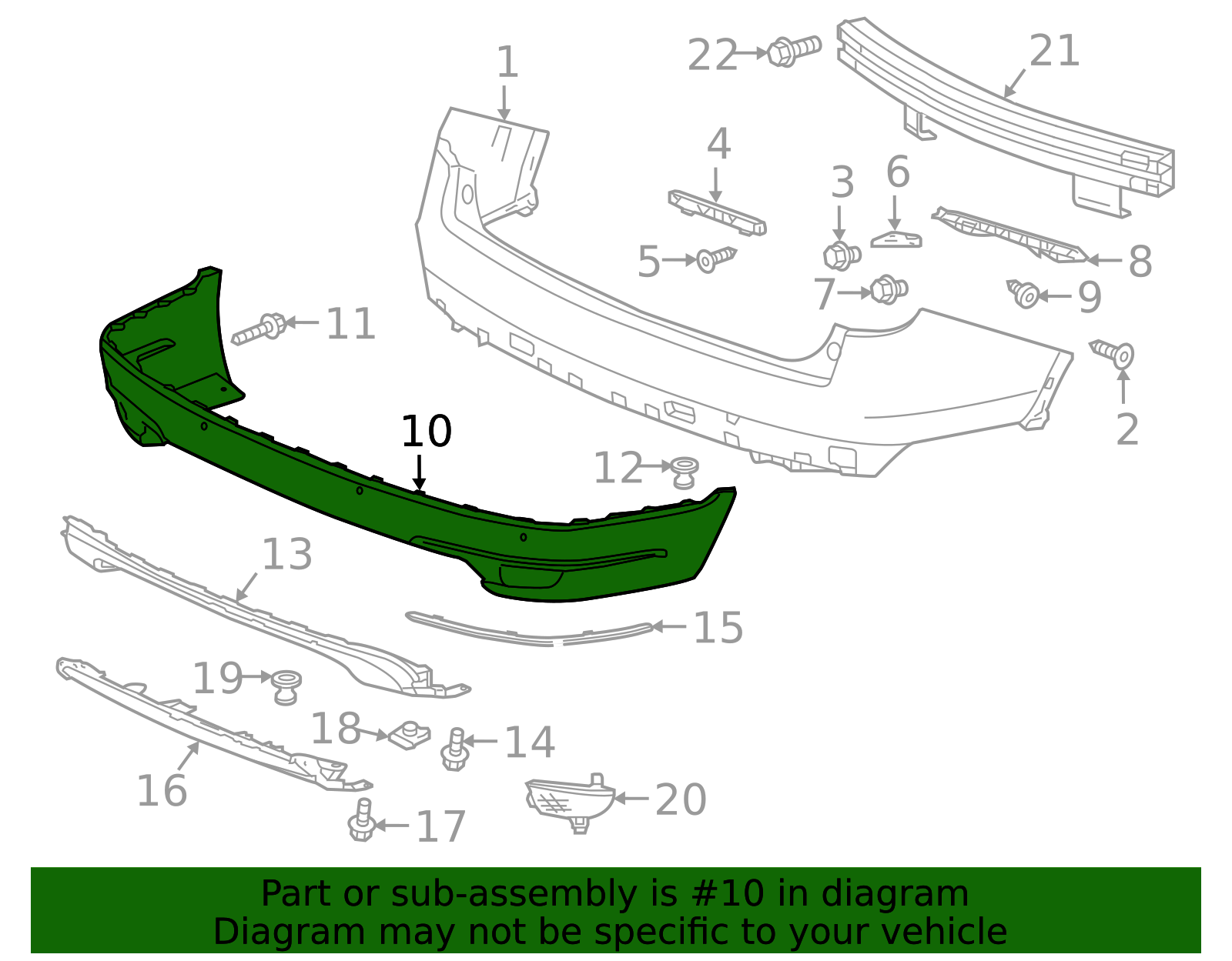Rear Lower Bumper Cover For 2016-2018 Honda Pilot - Evan-Fischer 71510TG7B00