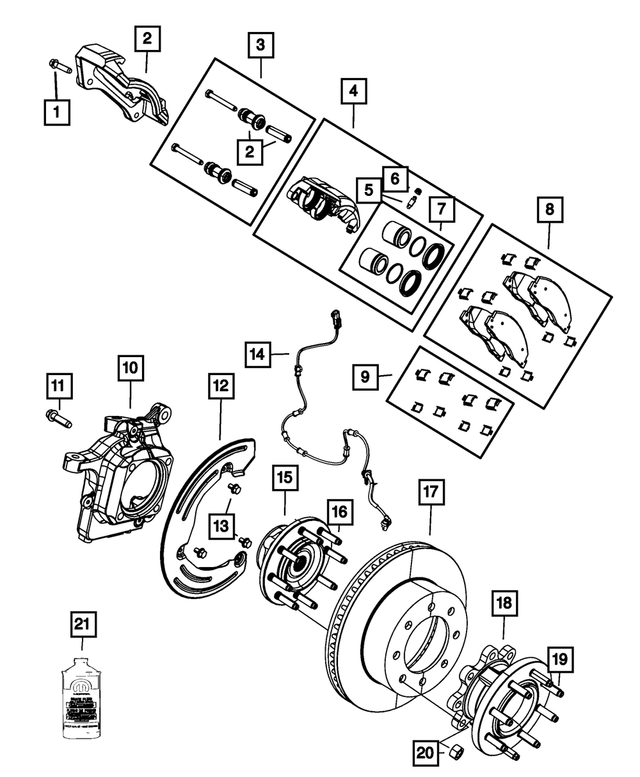 68449576AA - Brakes: Front Knuckle, Right for Mopar Image image